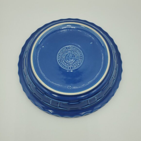 Longaberger Woven Traditions Cornflower Blue Pie Plate Baking Serving Dish - Picture 5 of 8